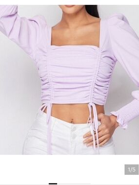 Privy Rouched Long Sleeve Blouse